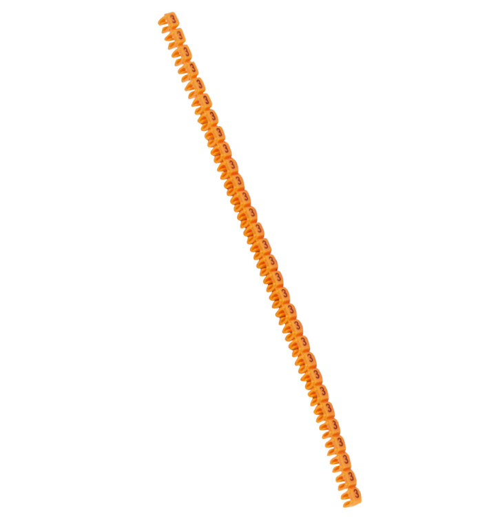 Маркер для провода 0.5-1.5 мм.кв. CAB3 Legrand - "3" оранжевый