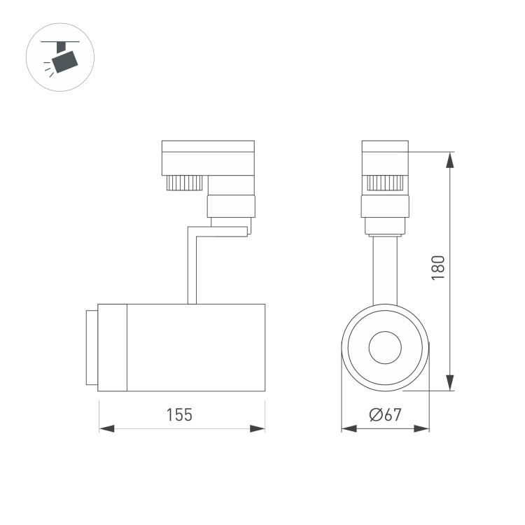 Светильник LGD-ZEUS-4TR-R67-10W Day4000 (BK, 20-60 deg, 230V) (arlight, IP20 Металл, 5 лет)