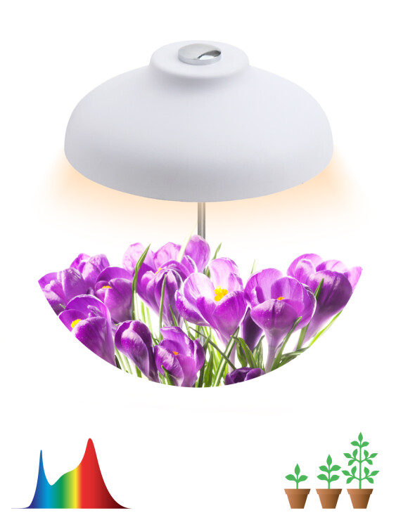 Светильник Fito (LED) 12Вт 15 мкмоль/с 380:780нм 4000К для комн. растений IP20 ЭРА