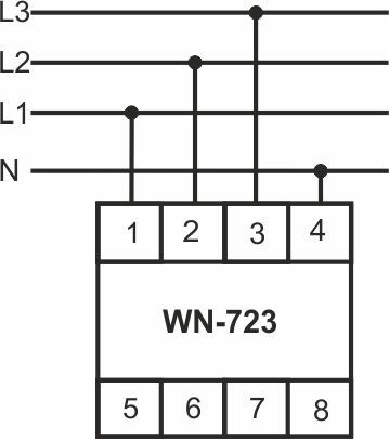 Указатель наличия напряжения 3-фазный WN-723 с указанием величины