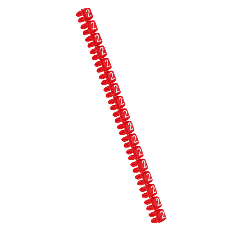 Маркер для провода 1.5-2,5 мм.кв. CAB3 Legrand - "2" красный