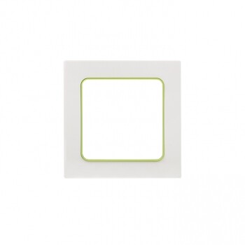 Рамка 1-мест. белая с линией цвета зеленый Стокгольм EKF PROxima