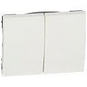 Клавиша  двойная  белая Galea Life-Накладки и вставки для ЭУИ - купить по низкой цене в интернет-магазине, характеристики, отзывы | АВС-электро