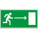 Знак безопасности BL-3015B.E03"Напр. к эвакуационному выходу направо"-Пиктограммы для аварийных светильников - купить по низкой цене в интернет-магазине, характеристики, отзывы | АВС-электро