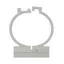 Держатель для труб d25мм двухкомпонентный серый (уп.400шт) ДКС