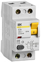 Устр-во защит. откл. (УЗО, ВДТ) 2-пол. (2P)  63А  30мА тип AC ВД1-63 IEK-Устройства защитного отключения (УЗО) - купить по низкой цене в интернет-магазине, характеристики, отзывы | АВС-электро