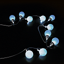 Гирлянда садовая на солнечной батарее 10 LED ламп  Большие Шары Белый свет Gauss Solar, 1/12